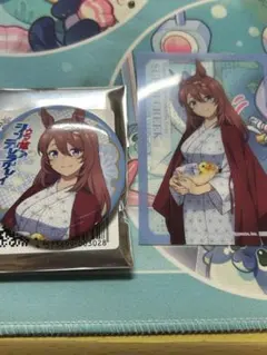 ウマ娘 シンデレラグレイ 極楽湯 缶バッジ 特典 スーパークリーク