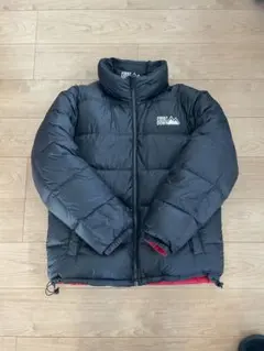 [FIRST DOWN] リバーシブル ダウンジャケット ブラック レッド