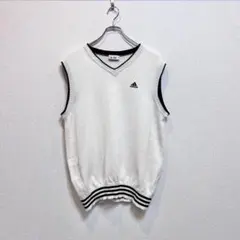 adidas golf アディダスゴルフ ニットベスト メンズ ホワイト M