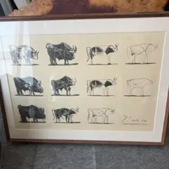ピカソ(PICASSO)【風景の前の馬】、高級画集画、状態良好、新品高級