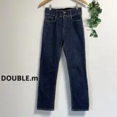 DOUBLE.m＊インディゴ ストレッチ デニム ジーンズ ストレート