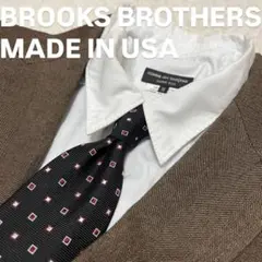 USA製Brooks Brothers 小紋柄シルクネクタイ　ブラック 美品