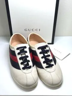 GUCCI グッチ レザー ローカットスニーカー シェリーライン 安室奈美恵