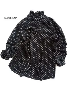 スタンドフリルブラウス