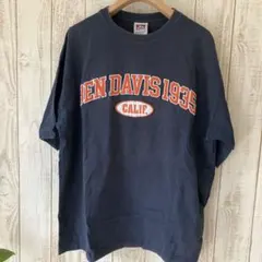 BEN DAVIS 半袖Tシャツ ネイビー ロゴプリント　Mのサムネイル