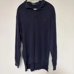 90s Polo Ralph Lauren 長袖 無地ポロシャツ L