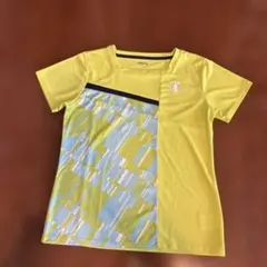 röche XL イエロー Tシャツ 幾何学模様　レディースXL