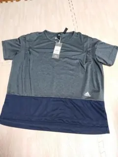 値下げ中！adidas グレー/ネイビー Tシャツ Mサイズ