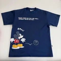 ミッキーマウス バスケットTシャツ ネイビーのサムネイル