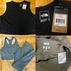 ノースフェイス タンクトップ ＋ UNIQLO ヨガウェアセット