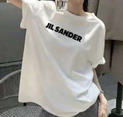 新品未使用JIL SANDERロゴプリントTシャツホワイト半袖ジルサンダー