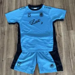 LZSB サッカーウェアセット 水色/黒　ジュニア160 ルースイソンブラ