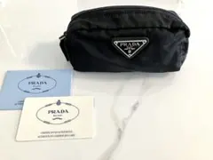 PRADA ナイロン化粧ポーチ 三角ロゴプレート