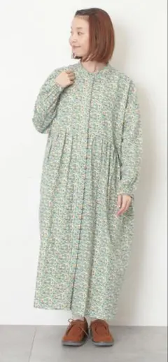 ながち 様専用♡【保温加工】バンドカラーワンピース♡ミント♡Mサイズ♡