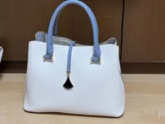 ハンドバッグ レディース ショルダーバッグ 白 水色 ホワイト トートバッグ
