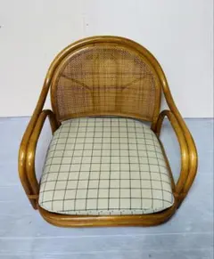 山善 肘付き 360度回転式 ラタン座椅子(座面高さ32cm) 極美品 - メルカリ