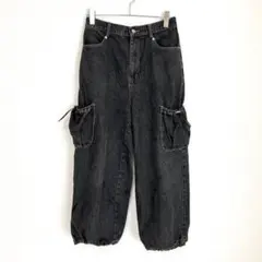 ◎ ギャップ カーゴパンツ ジョガーパンツ ブラック 黒 ストレッチ　Mのサムネイル