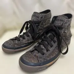 美品！ DIESEL ヒョウ柄 ハイカットスニーカー