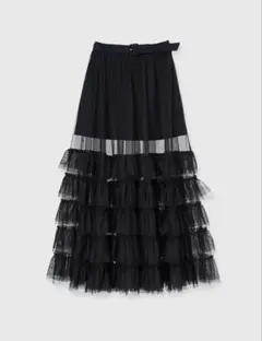 【新品未使用・タグ付き】 チュールティアードレイヤードスカート