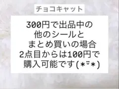 ★チョコキャット フレークシール カットシール①★