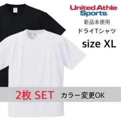 【ユナイテッドアスレ】新品未使用 ドライアスレチック Tシャツ 白 黒 XL