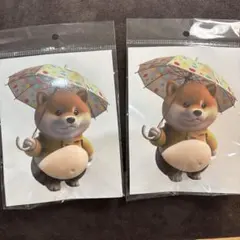 柴犬おなかシール　かさ２枚セット
