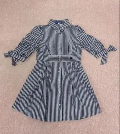 BURBERRY BLUE LABEL / 七分袖ストライプワンピース