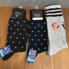 POLO ドット・ストライプソックス 25-27cm