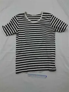 ?マリメッコ ボーダーTシャツ XSサイズ ブラック系 レディースのサムネイル