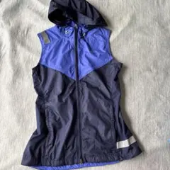 NIKE RUNNING フード付きベスト ネイビー S
