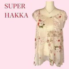 スーパーハッカ 花柄 コットン 薄手 チュニック ワンピース