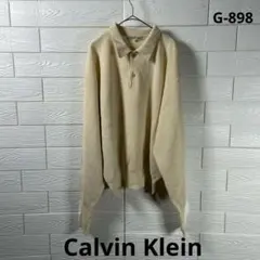 【Calvin Klein】★ニット★襟付き★(L)★メンズ★クリーム色