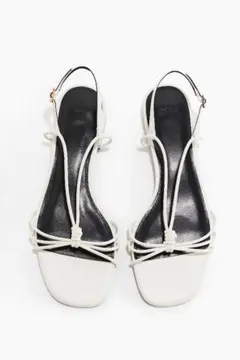 新春特価！！！！ホワイト ストラップサンダル フラット