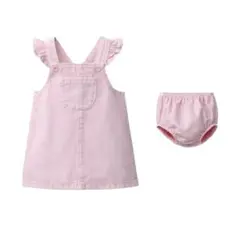 新品 ZARA BABY ツイルジャンパースカート 86 ピンクのサムネイル