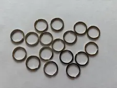二重リング 平型リング丸カン シルバー 金属パーツ