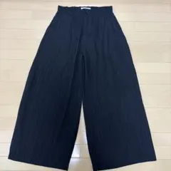プリーツプリーズ　ロングパンツ　近年　ポケット付き　ブラック　サイズ5 プリーツプリーズ ロングパンツ 近年 ポケット付き ブラック サイズ5