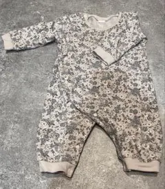 【バースデイ】Cottoli花柄ロンパース 80