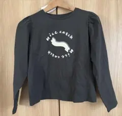 新品　H&M 長袖カットソー ブラック 135/140