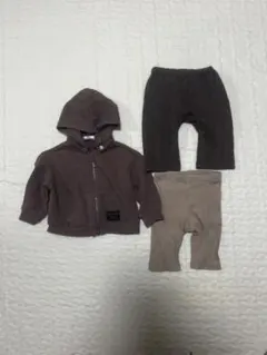 アカチャンホンポ　ベビー服 パーカー パンツ 3点セット 80
