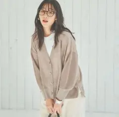 coen サラコVネックニットカーディガン　MOCA ベージュ　コーエン