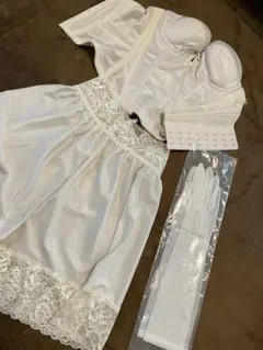 最終値下げ！ウェディング　コルセット　フレアパンツ　グローブ