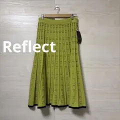 Reflect★新品 タグ付き 未使用 プリーツスカート ニット 差し色 お洒落