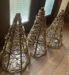 ナチュラルツル素材 ★フラワーベース　5つをセットにして