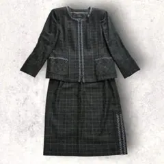 レリアン　13号＋　イタリア生地　新品未使用品 美品☆ レリアン ツイードウールジャケット イタリア製生地 13号