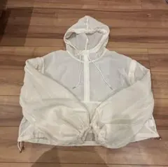 ホワイト フード付きジャケット