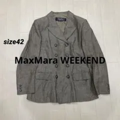 MaxMara WEEKEND イタリア製 麻 ダブルブレスト ジャケットのサムネイル