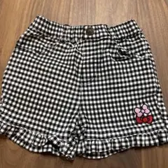 しまむら　LITTC サンリオコラボ ギンガムチェック ショートパンツ100