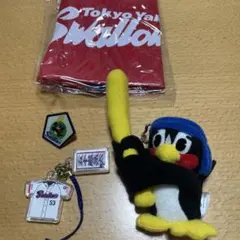 東京ヤクルトスワローズ つば九郎 ぬいぐるみ キーホルダーセット