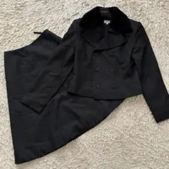 極美品　FOXEY マグネットボタン　セットアップ　カシミヤ100％　38