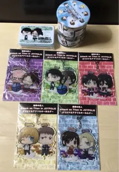 進撃の巨人×東京ジョイポリス　アクリルキーホルダー　おかし缶(中身無し)